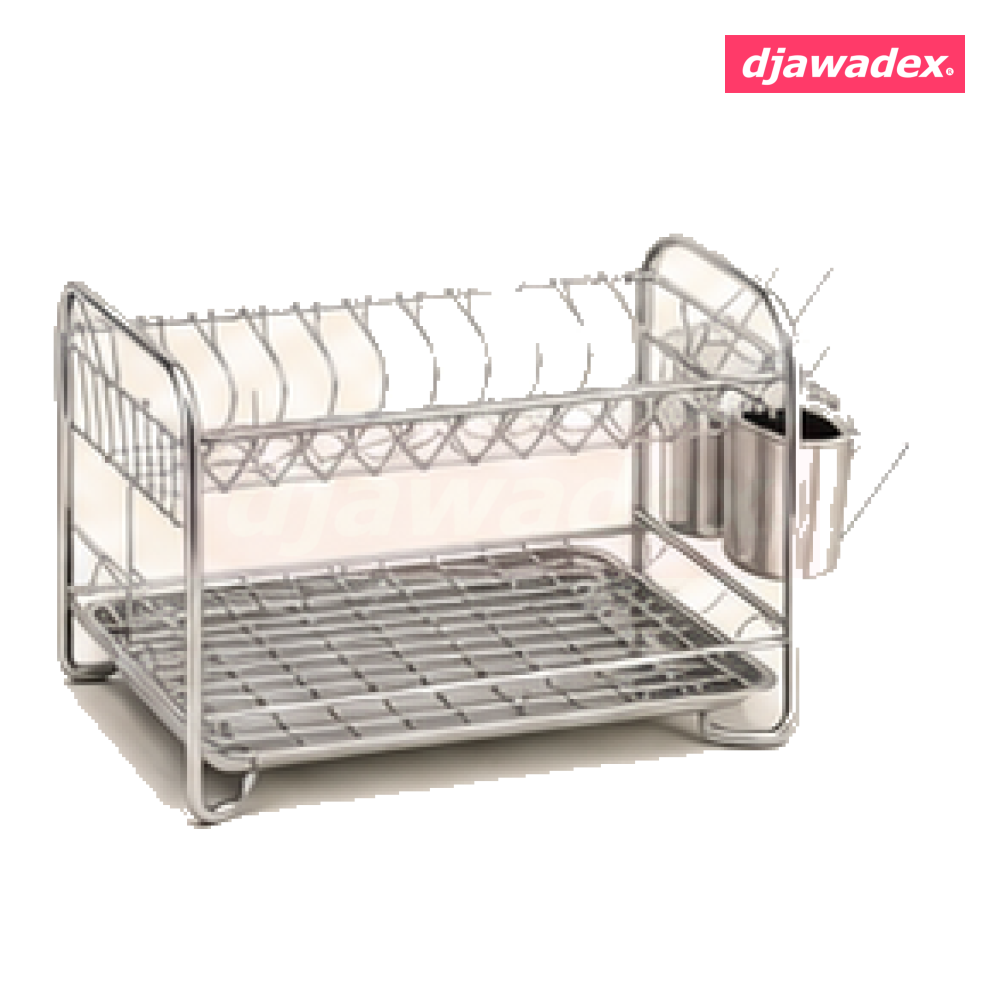 Égouttoir vaisselle chromé 2 niveaux